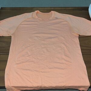 Lulu lemon orange short sleeve breathable t-shirt
